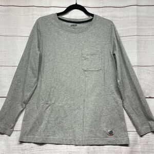 Duluth Trading 40 Grit Women’s Gray Long-sleeve Tee w/ pocket Size L